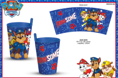 4629 PAW PATROL PP CUP WITH STRAW 9655 250ml PRES FA