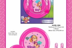 PAW PATROL TABLEWARE 886 Lunch Set in Blister Presentation